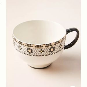 Anthropologie Large Mug Bistro Tile Collection NEW